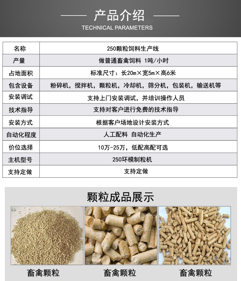 250型颗粒饲料生产线